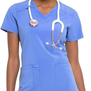 Dickies EDS Essentials Scrubs, V-Neck  Womens Tops with Four-Way Stretch